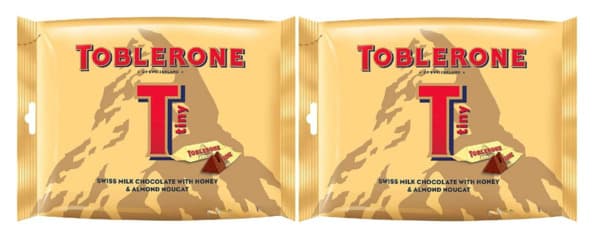 Toblerone Tiny Milk Chocolate With Honey & Almond Nougat 2X168G