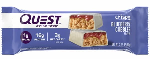 Quest Hero Protein Bar Crispy Blueberry Cobbler 60G