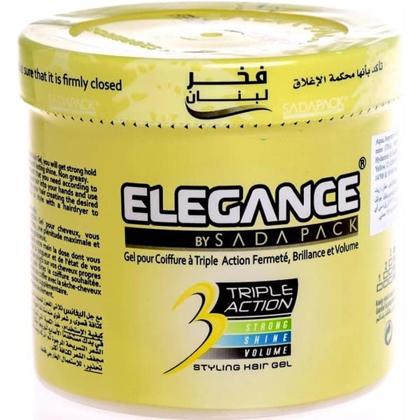Elegance Hair Gel Triple Action Yellow