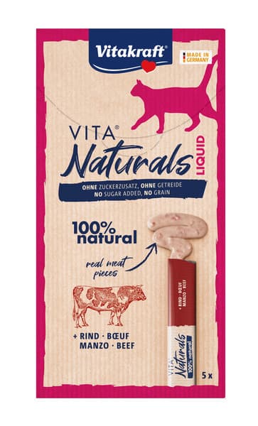 Vitakraft Natural Liquid Snack With Beef For Cats 75G