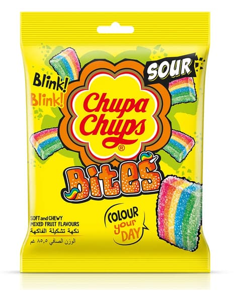 Chupa Chups Sour Bites Mixed Fruit Candy 85.5G
