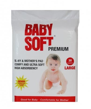 Baby Soft Premium Baby Diaper Large 30 Pcs