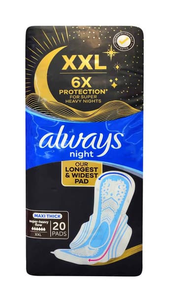 Always Maxi Thick Night Dreams Pads 20's