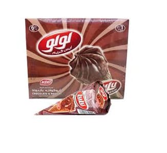 KDD Lulu Chocolate Ice Cream Cone 6X100Ml