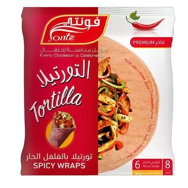 Fonte Fresh Flour Tortilla Spicy 250G