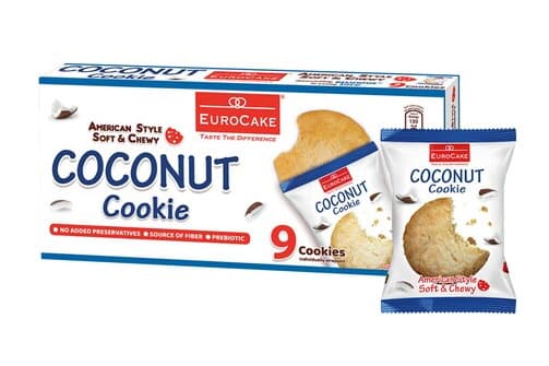 Euro Cake Coconut Soft Cookies 9X28G