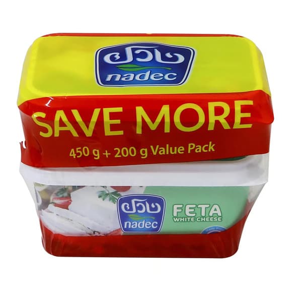 Nadec Feta White Cheese 450G+200G