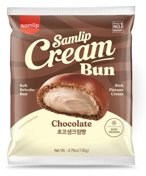 Samlip Frozen Cream Bun Chocolate 135G
