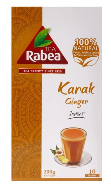 Rabea Tea Karak Ginger Instant 10X20G