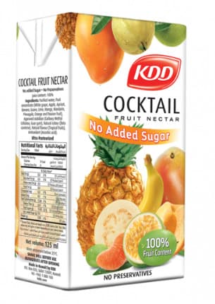 KDD Cocktail Fruit Nectar No Added Sugar 125Ml