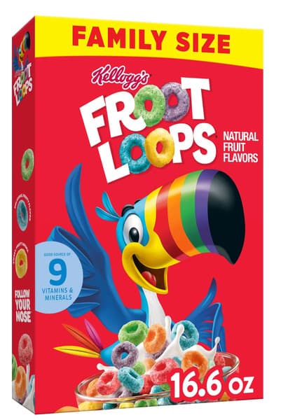 KelloggPcs Family Size Froot Loops Cereal 470G