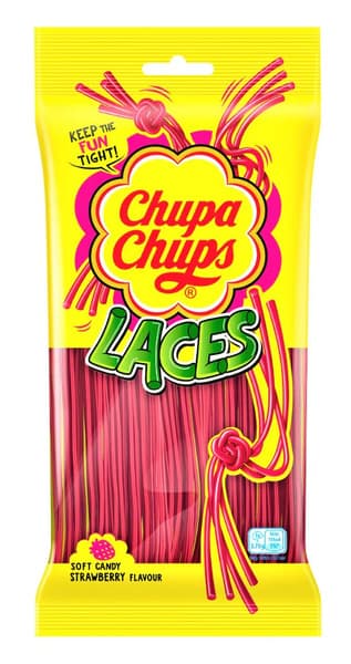 Chupa Chups Strawberry Flavour Sour Laces 90G
