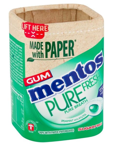 Mentos Pure Fresh Sugar Free Spearmint Flavour Gum 100G