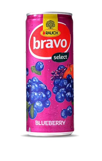 Rauch Bravo Select Carbonated Blueberry Drink 250Ml