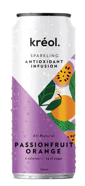 Kreol Antioxidant Infusion Passionfruit Orange Sparkling Water 330Ml