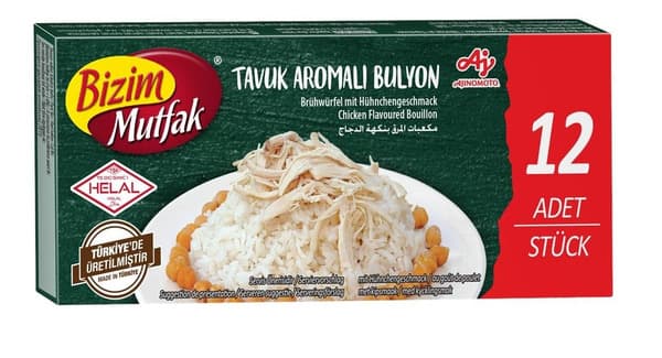 Ajinomoto Bizim Mutfak Chicken Flavoured Bouillon 12X120G