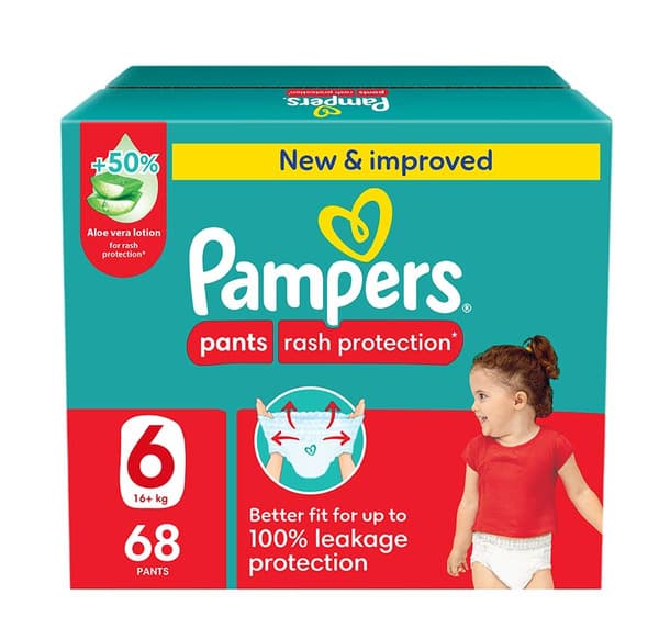 Pampers Pants Rash Protection Giant Size 6 (16+Kg) 68 Pcs