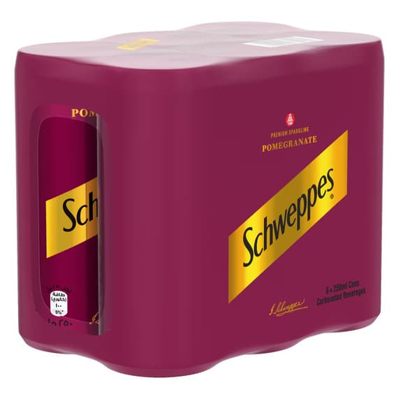 Schweppes Sparkling Drink Pomegranate 6X250Ml