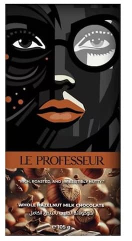 Le Professeur Whole Hazelnut Milk Chocolate 105G