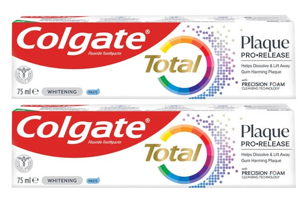 Colgate Total Plaque Pro-Release Toothpaste 2X75Ml