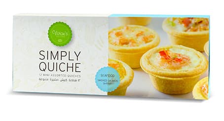 Vivian's Simple Quiche Seafood & Salmon & Shrimp Mini Assorted Quiches 210G