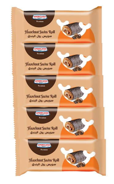 Americana Hazelnut Premium Swiss Roll 5X25G