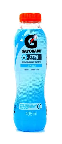 Gatorade Zero No Sugar Cool Blue Rehydration Drink 495Ml