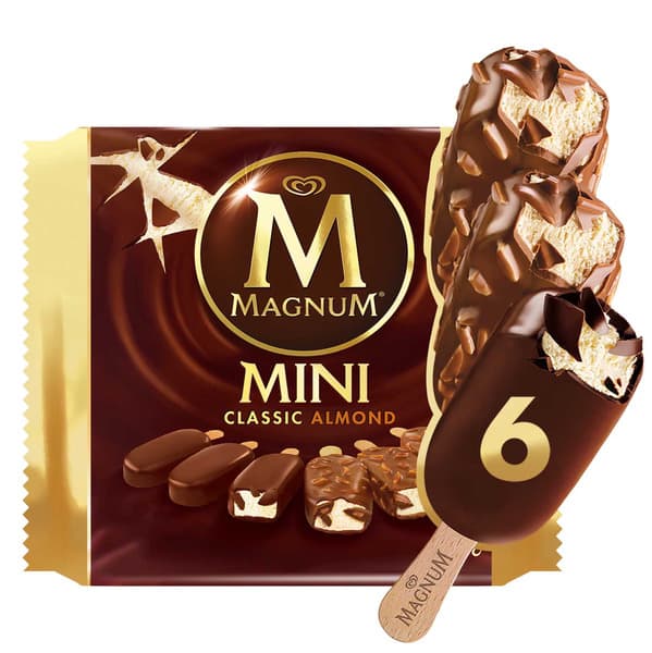 Magnum Mini Classic & Almond Ice Cream Sticks 6X330Ml