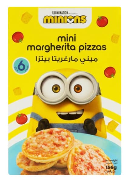 Minions Frozen Mini Margherita Pizzas 156G