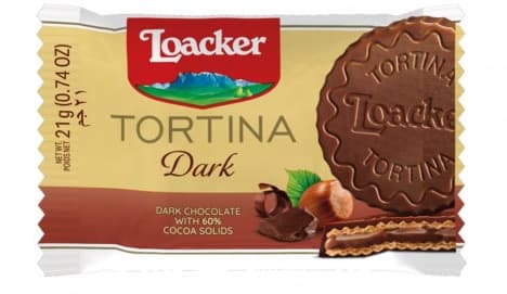 Loacker Tortina Dark Chocolate Wafer 21G