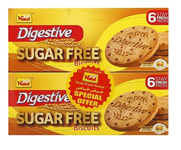 Nabil Sugar Free Digestive Biscuits 2X250G