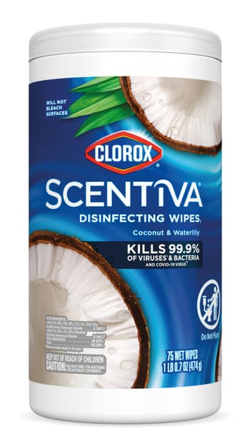 Clorox Scentiva Pacific Breeze Disinfecting Wipes 75Pcs