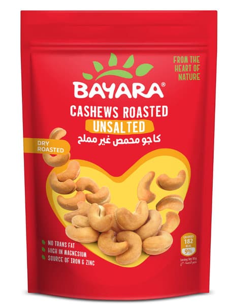 Bayara Unsalted Roasted Cashews 150 G