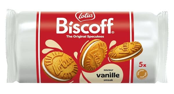 Lotus Biscoff Sandwich Biscuits With Vanilla Cream 50G
