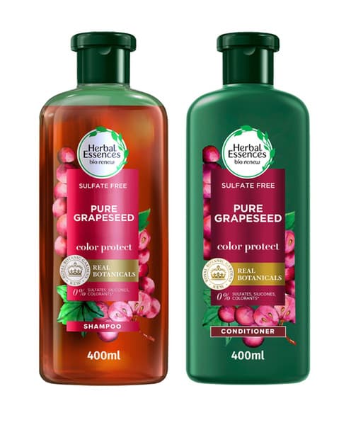 Herbal Essences Sulfate Free Grape Seed Shampoo & Conditioner 400Ml + 400Ml