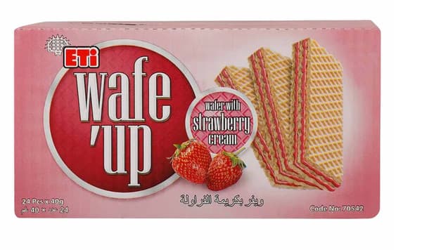 Eti Wafe'Up Wafer With Strawberry Cream 24X40G