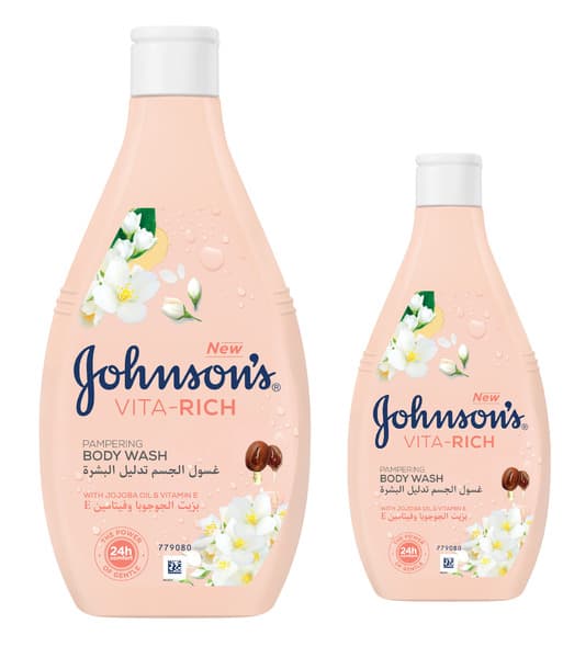 Johnson's Vita Rich Pampering With Jojoba Oil & Vitamin E Body Wash 400Ml + 250Ml