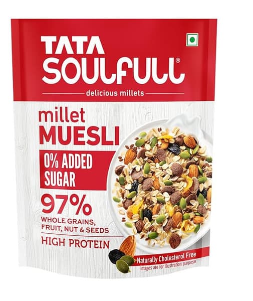 Tata Soulfull 0% Added Sugar High Protein Millet Muesli 500G