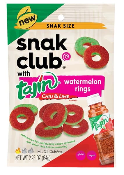 Snak Club Tajin Chili & Lime Watermelon Rings Candy 64G