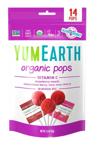 Yum Earth Organic Lollipops With Vitamin C 87G