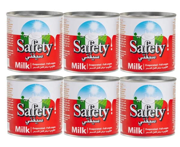 Safety Full Cream Evaporated Milk 6X170G