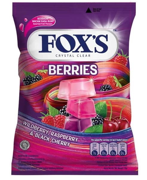 Fox's Crystal Clear Berries Flavored Candy 90G