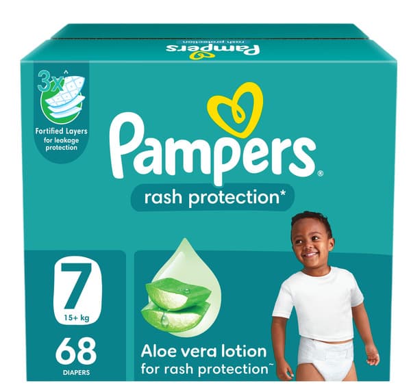 Pampers Rash Protection Size 7 Diapers (15Kg+) 68Pcs