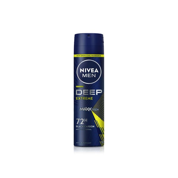 Nivea Men Deep Extreme Black Carbon 72H Anti-Perspirant Spray 150Ml