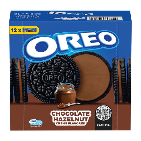 Oreo Chocolate Hazelnut Crème Flavoured Biscuit 12X35.5G