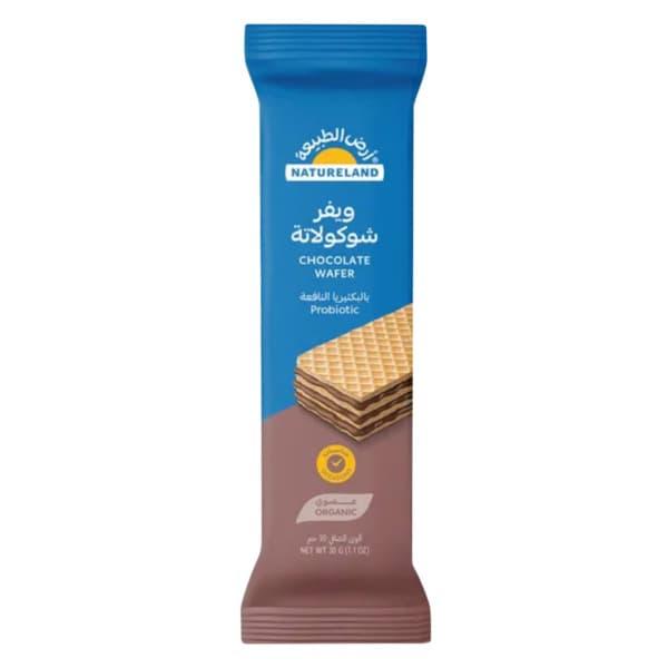 Natureland Organic Prebiotic Chocolate Wafer Bar 30G