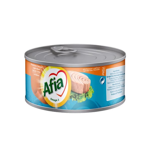 Afia White Meat Tuna Solid In Water 160G