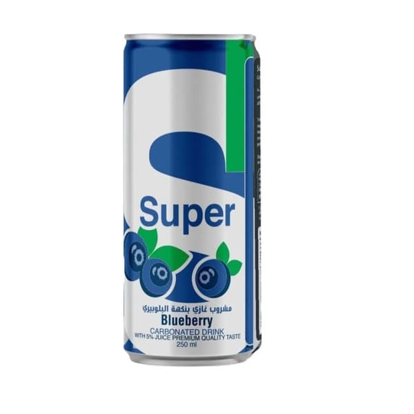 Super Sour Blueberry Carbonated Drink 250Ml