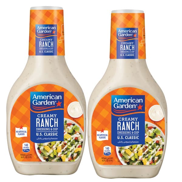 American Garden Creamy Ranch Dressing & Dip 2X473Ml