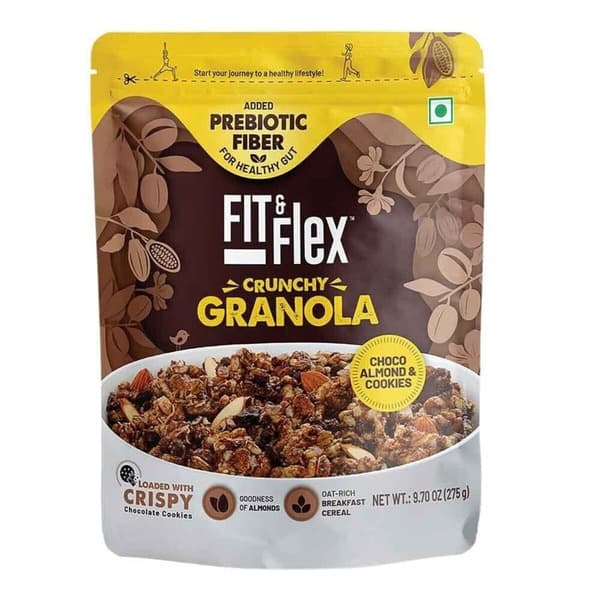 Fit & Flex Choco Almond & Cookies Crunchy Granola 275G